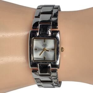 ANNE KLEIN VINTAGE 90s RECTANGULAR DIAL QUARTZ WATCH – SILVER/GOLD TONE